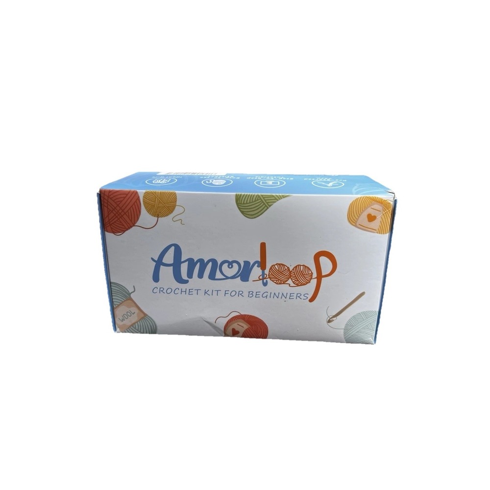 Amorloop Beginner Crochet Kit Highland Cow Amigurumi DIY Craft Set NIB